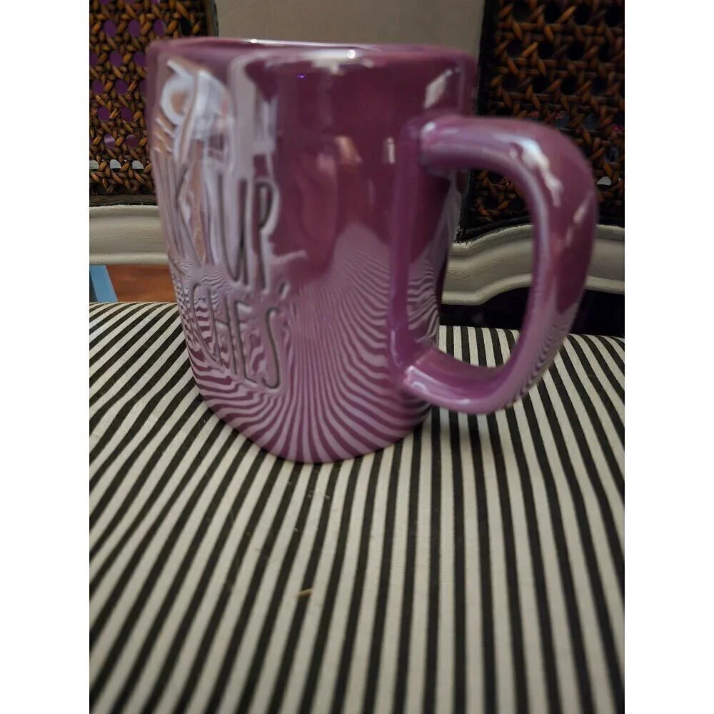 Rae Dunn Halloween Drink Up Witches Purple Luster Mug